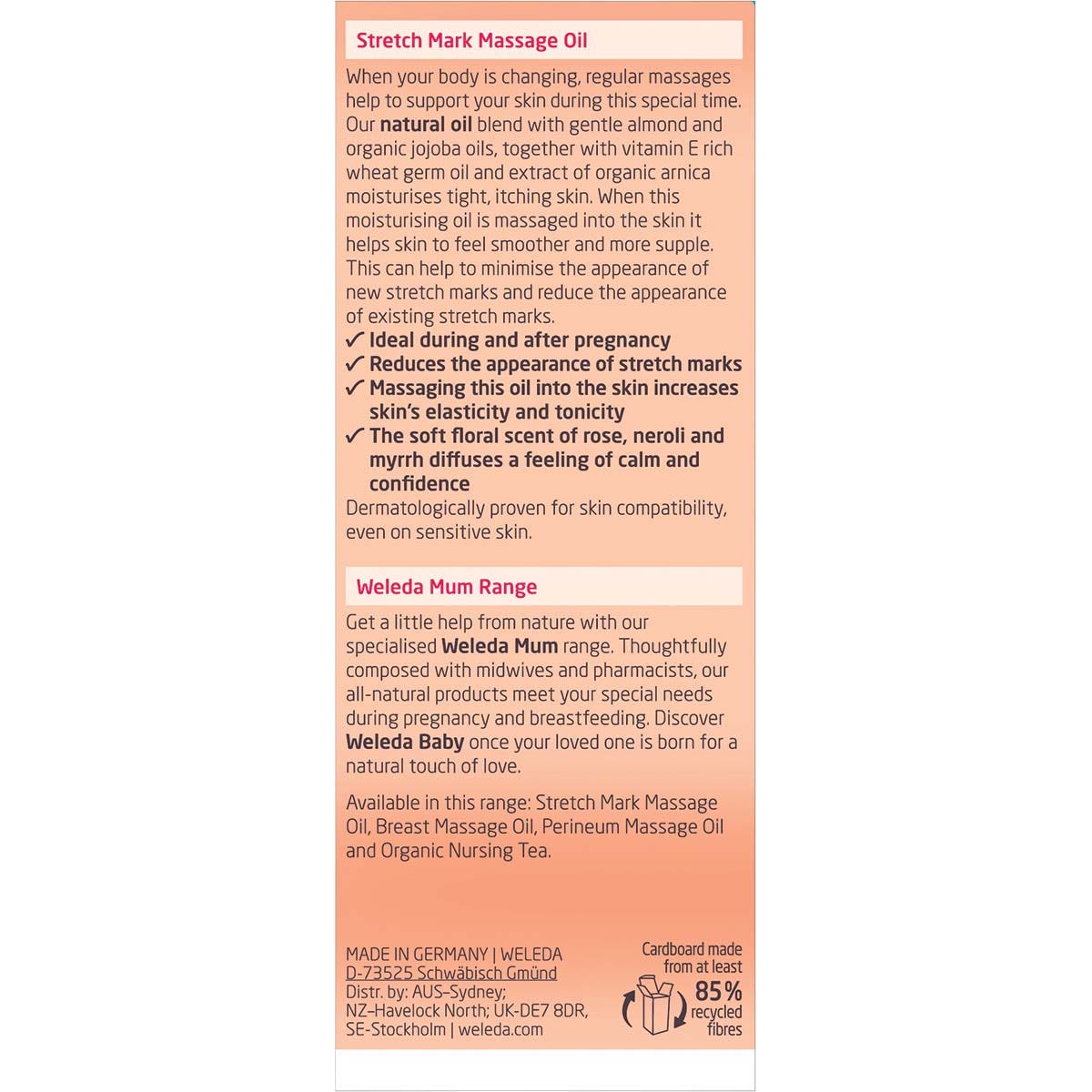 WELEDA Stretch Mark Massage Oil Mother 100ml