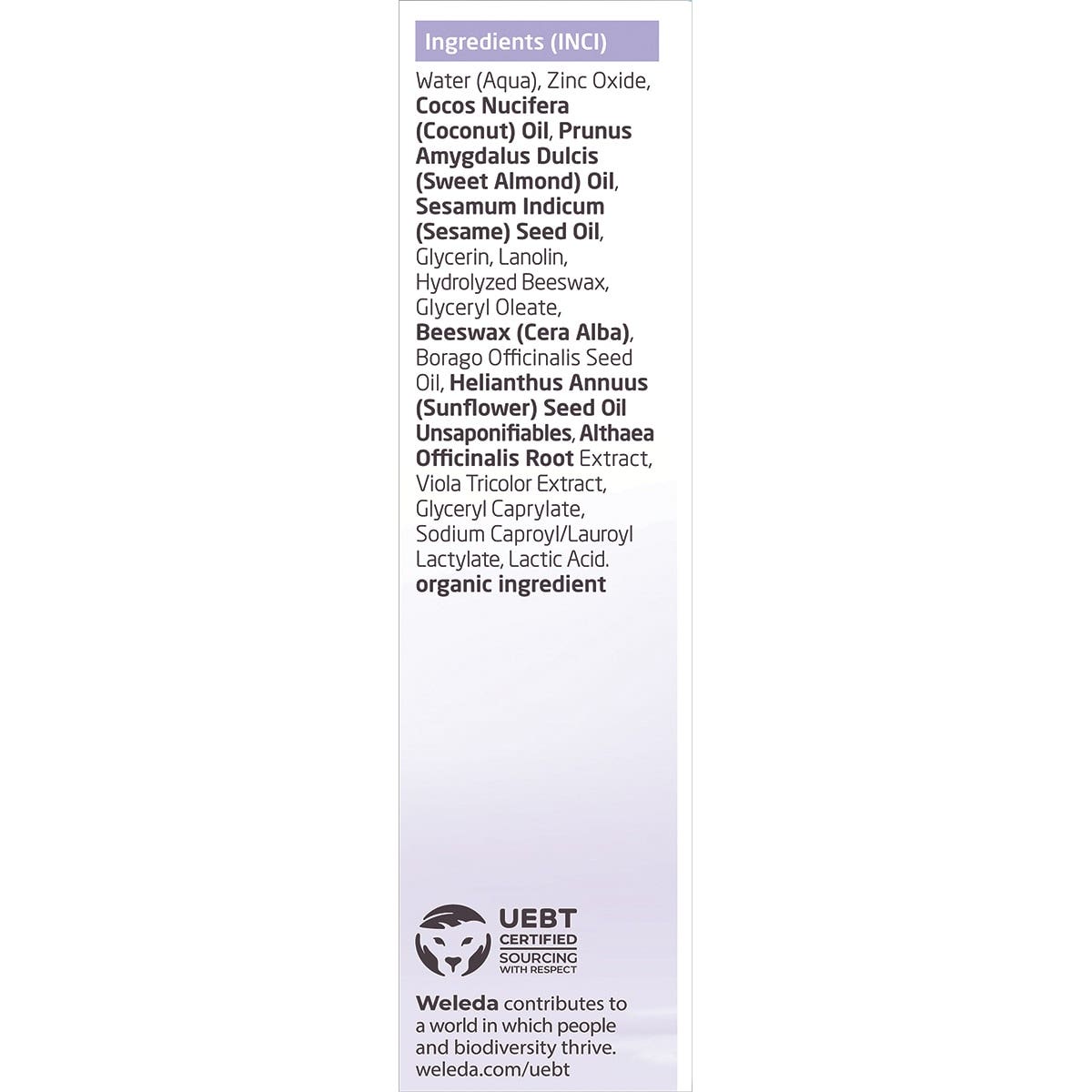 WELEDA Baby Derma Nappy Change Cream White Mallow - Fragrance Free 50ml