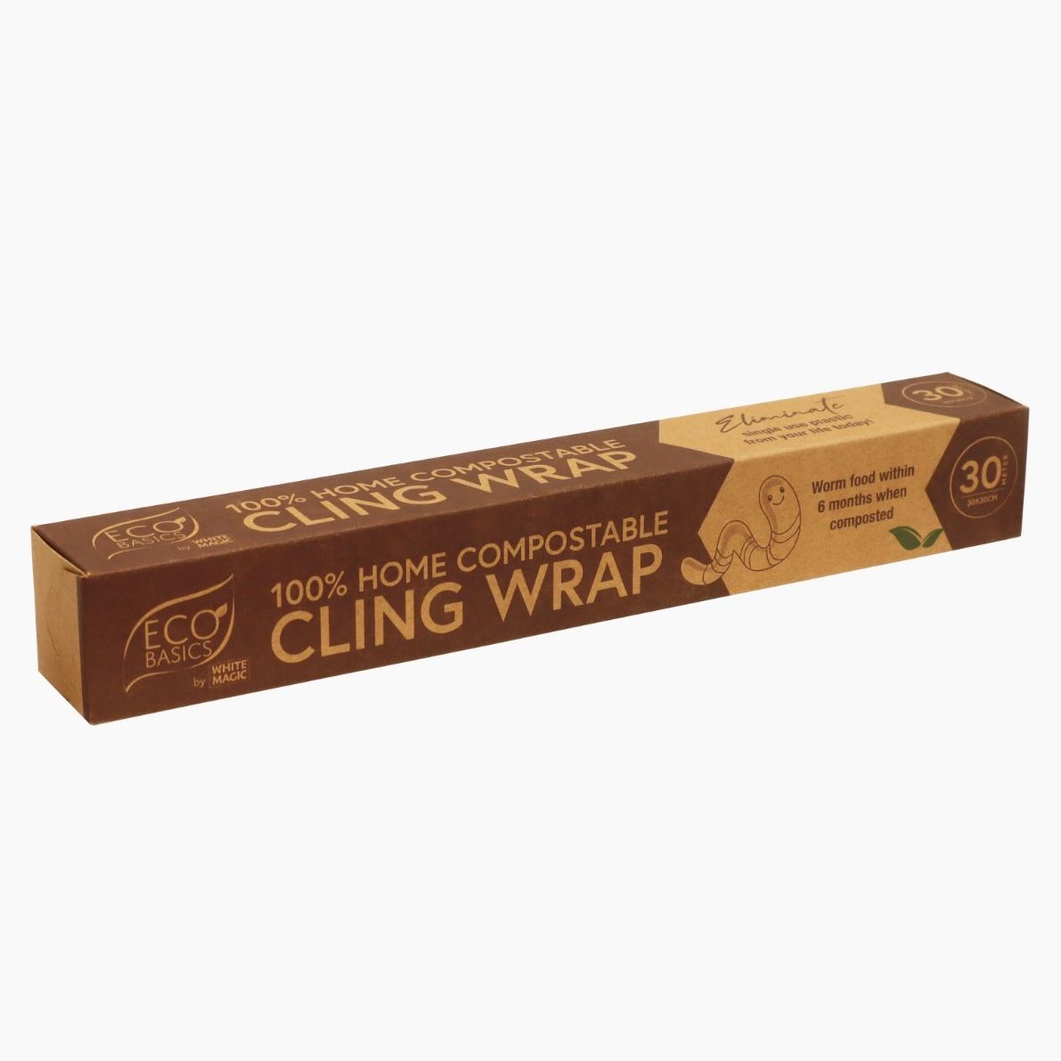 White Magic Eco Basics Compost Cling Wrap 30m x 30cm (Pack of 6)