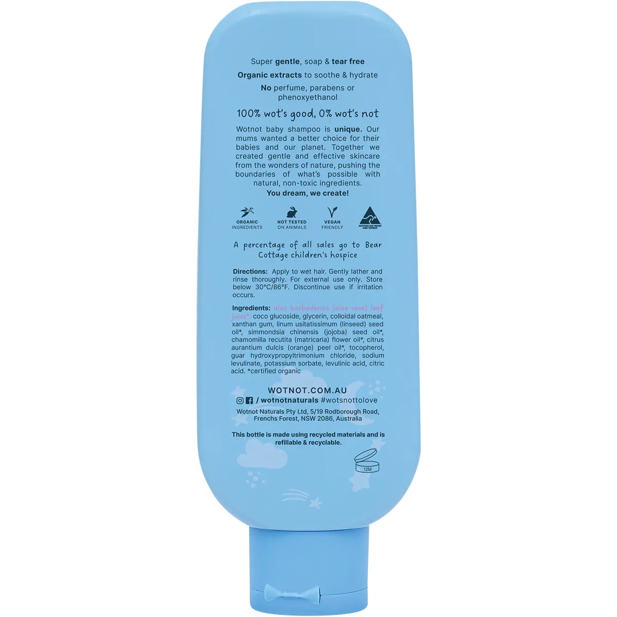 WOTNOT Baby Shampoo Suitable For Sensitive Skin 250ml