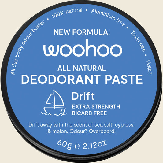 Woohoo Body Deodorant Paste Tin Drift Extra Strength 60g