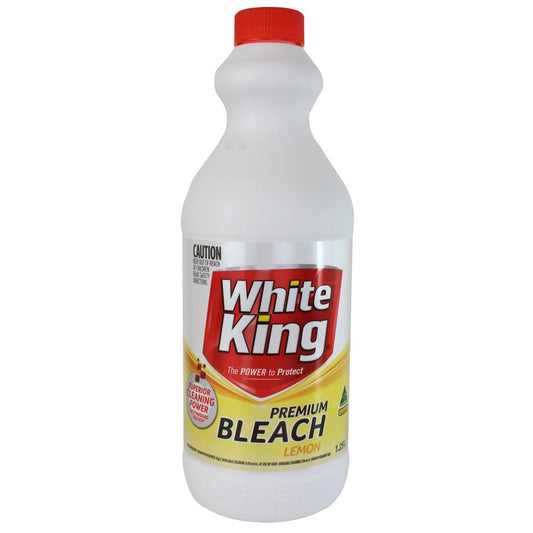 WHITE KING PREMIUM LIQUID BLEACH LEMON 1.25L
