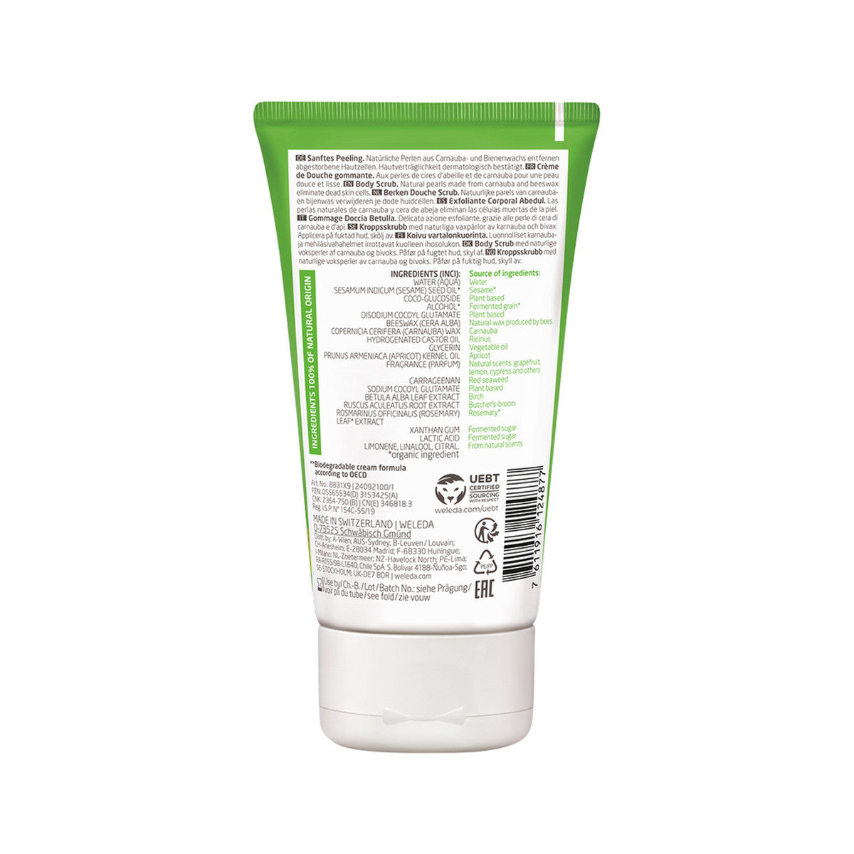 Weleda Organic Pearl Scrub Body Scrub (Birch) 150ml
