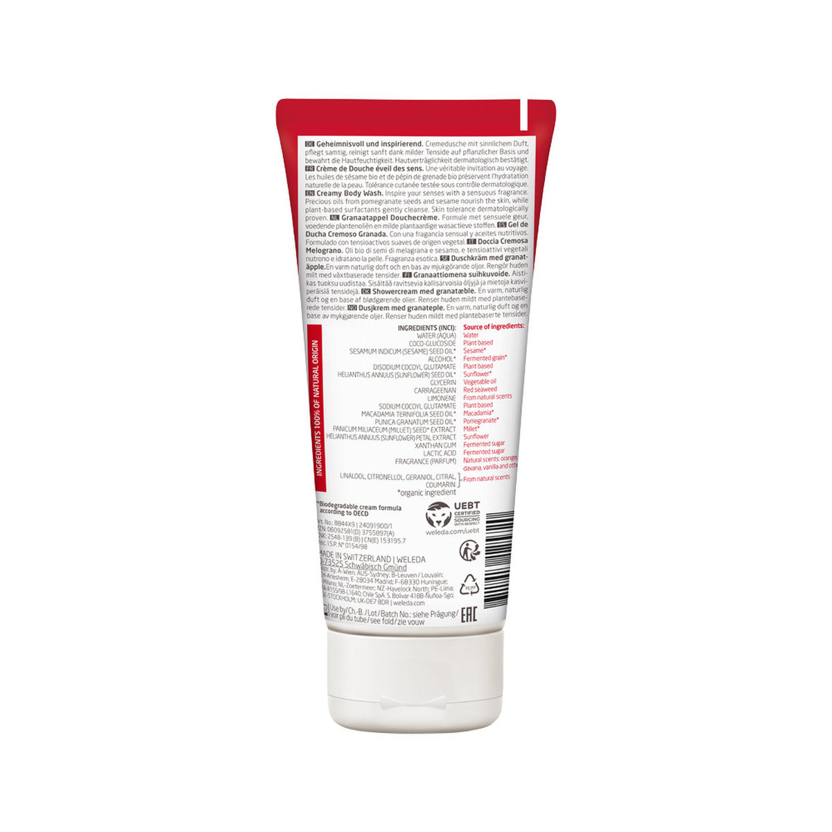 Weleda Organic Creamy Body Wash Inspire (Pomegranate) 200ml