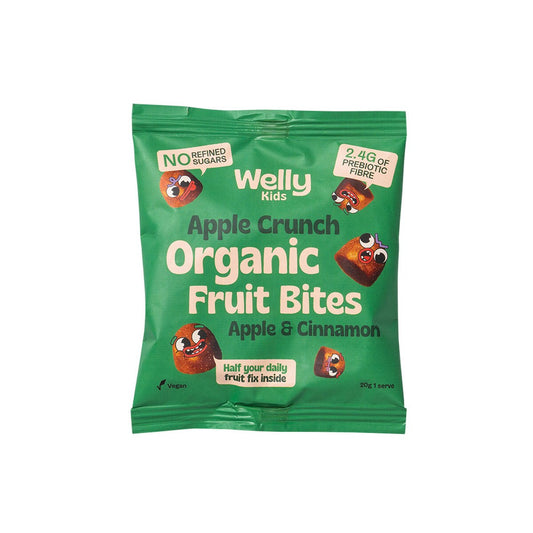 Welly Kids Organic Fruit Bites Apple Crunch (Apple & Cinnamon) 20g(Pack of 16)