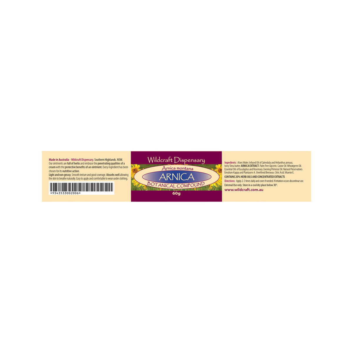 Wildcraft Dispensary Arnica Herbal Ointment 60g