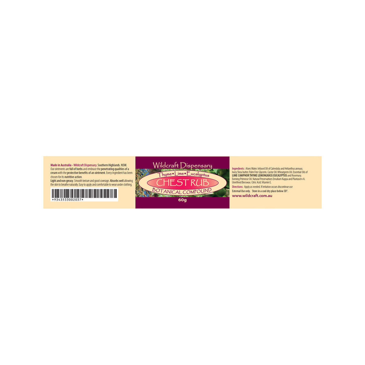 Wildcraft Dispensary Chest Rub Herbal Ointment 60g