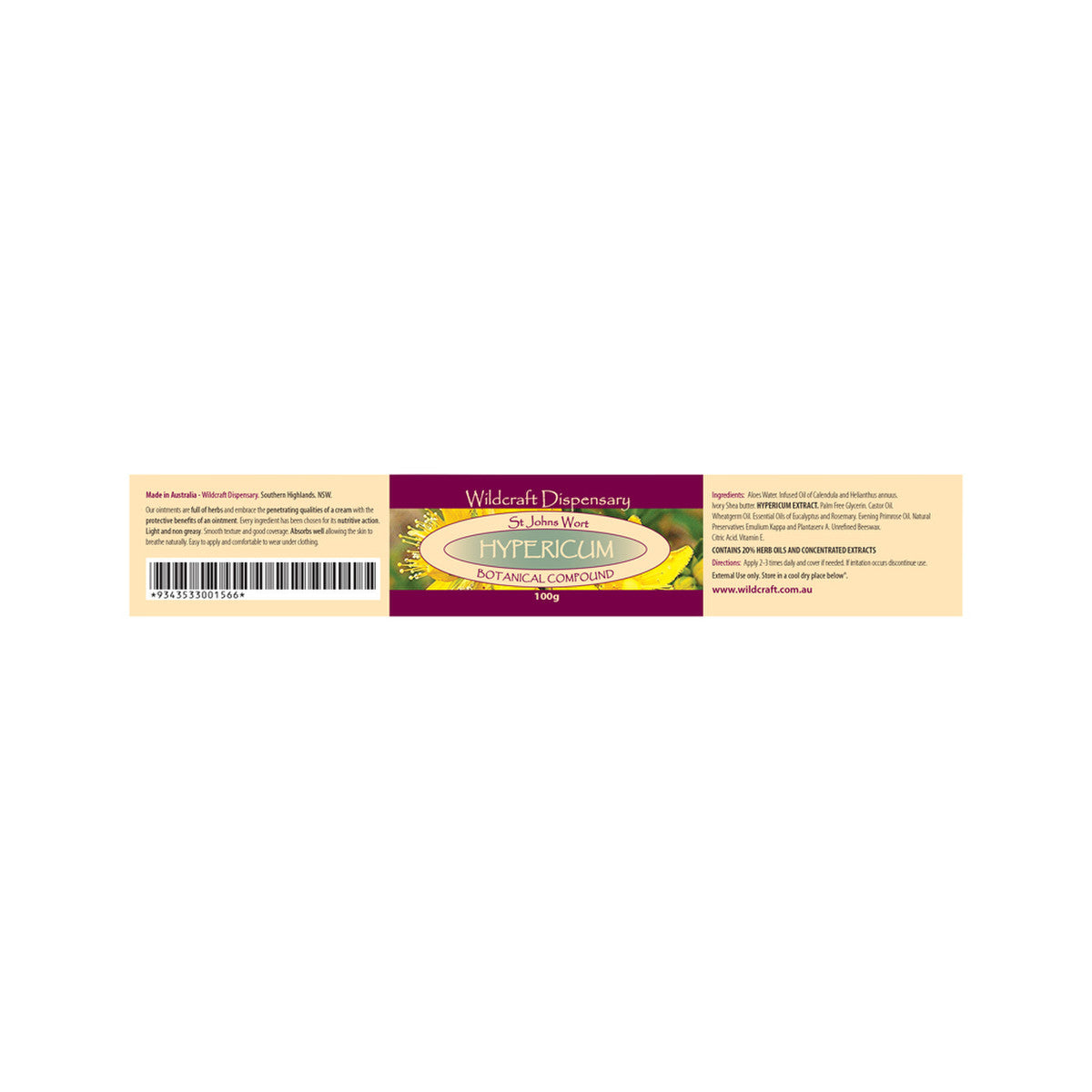 Wildcraft Dispensary Hypericum Herbal Ointment 100g