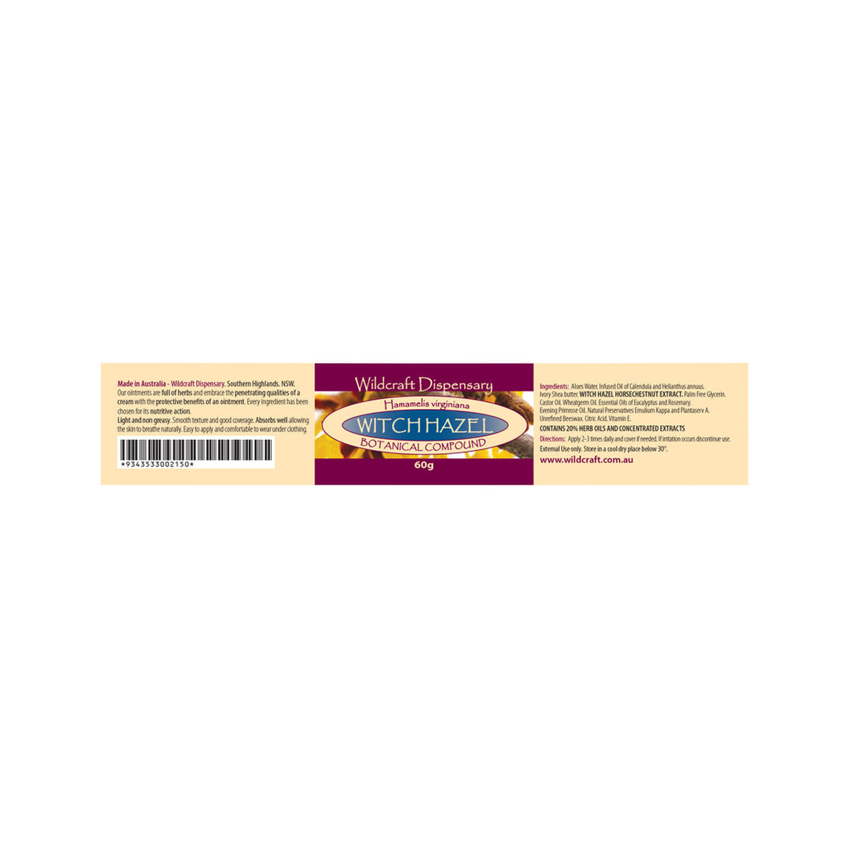 Wildcraft Dispensary Witch Hazel Herbal Ointment 60g
