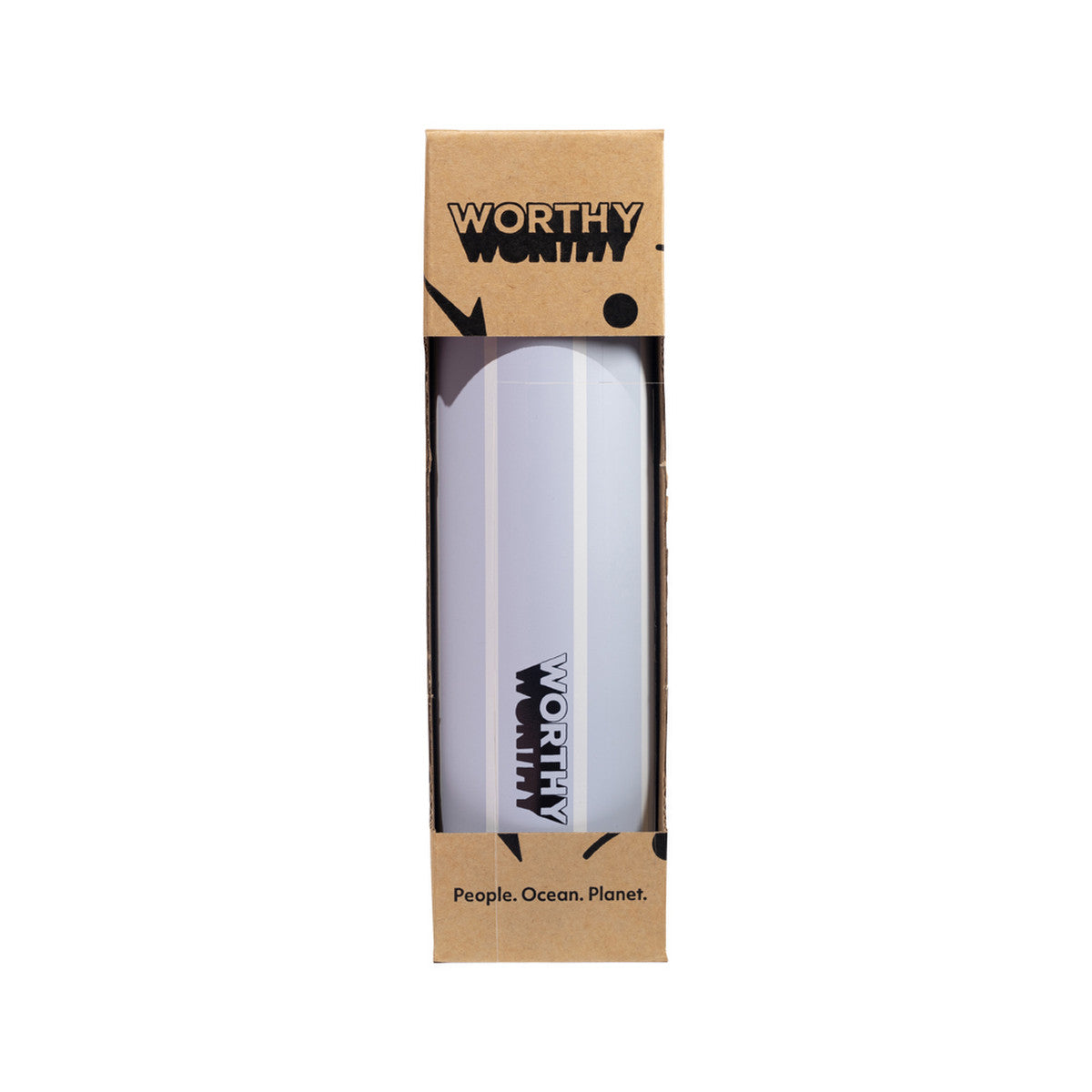 Worthy Sugarcane Drink Bottle Blue Steel Striped 750ml