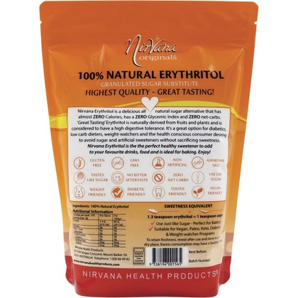 NIRVANA Erythritol 100% Natural 1.5kg