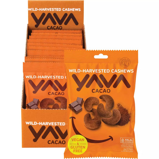 YAVA Wild-Harvested Cashews Cacao 10x35g