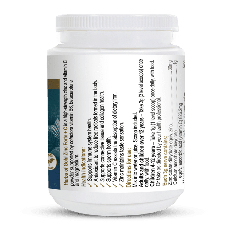 Herbs of Gold Zinc Forte + C 100g