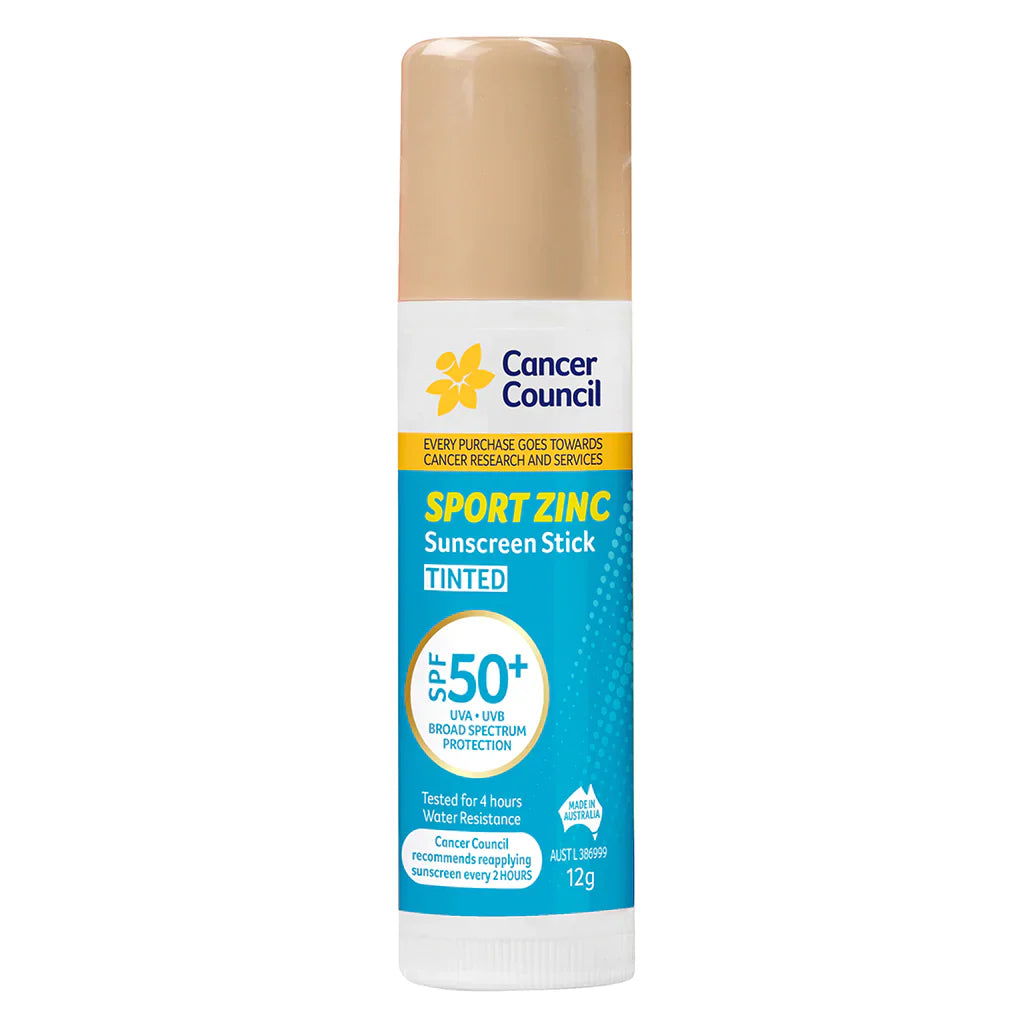 Cancer Council SPF 50+ Sport Zinc Stick Tinted 12g