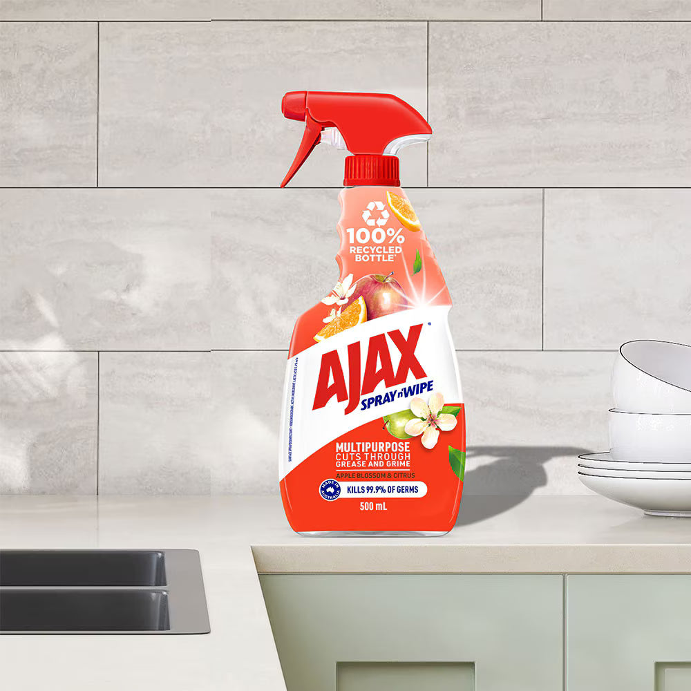 Ajax Spray n' Wipe Multi-Purpose Antibacterial Disinfectant Cleaner Trigger Surface Spray Apple & Citrus