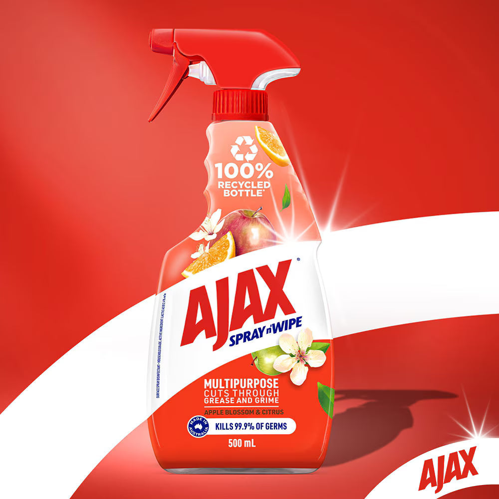 Ajax Spray n' Wipe Multi-Purpose Antibacterial Disinfectant Cleaner Trigger Surface Spray Apple & Citrus