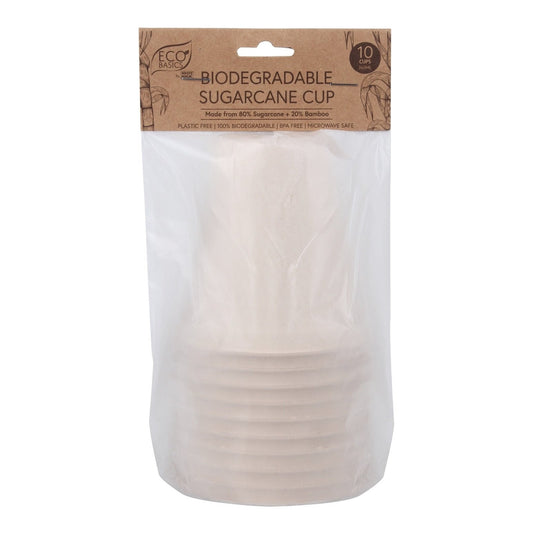 White Magic Eco Basics Bio Sugarcane Cup 10Pk (Pack of 6)