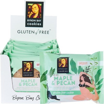 Byron Bay Cookies Gluten Free Cookies Maple & Pecan 60g 12 Pack