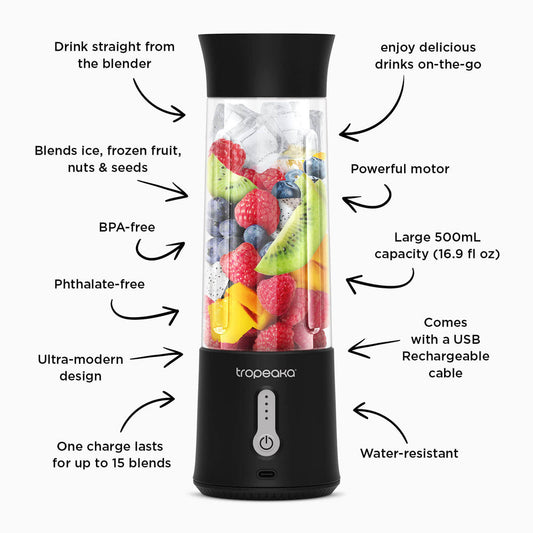 Tropeaka Portable Blender Black 1Pk