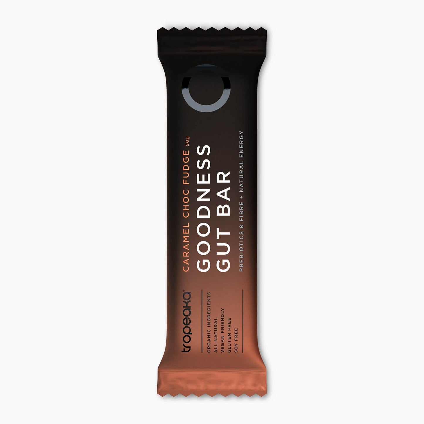 Tropeaka Caramel Choc Fudge Gut Bar 50g (Pack of 12)