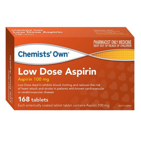 Chemists’ Own Low Dose Aspirin 168 Tablets (Generic of Cartia)