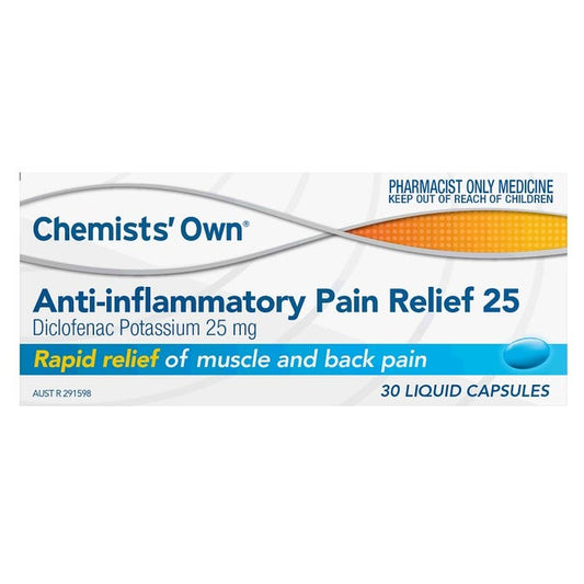 Chemists' Own Anti-Inflammatory Pain Relief 25mg 20 Capsules