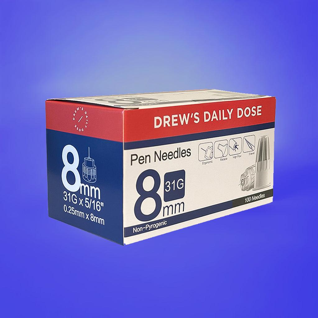 Drew's Daily Dose Pen Needle 31g 8mm 100 Pack