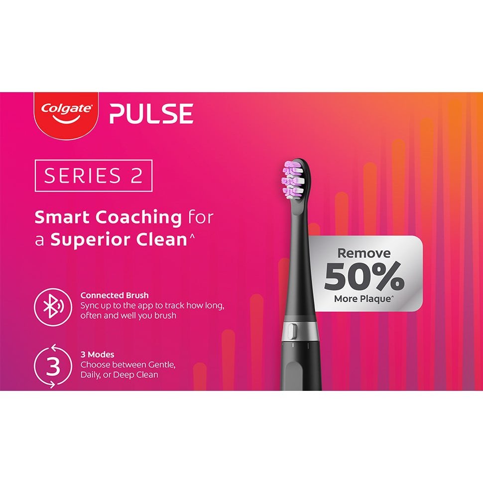 Colgate Electric Toothbrush Series 2 Pulse Deep Clean & Sensitive Black