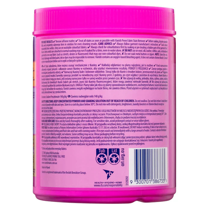 Vanish Napisan Oxi Action Stain Remover Powder 1kg