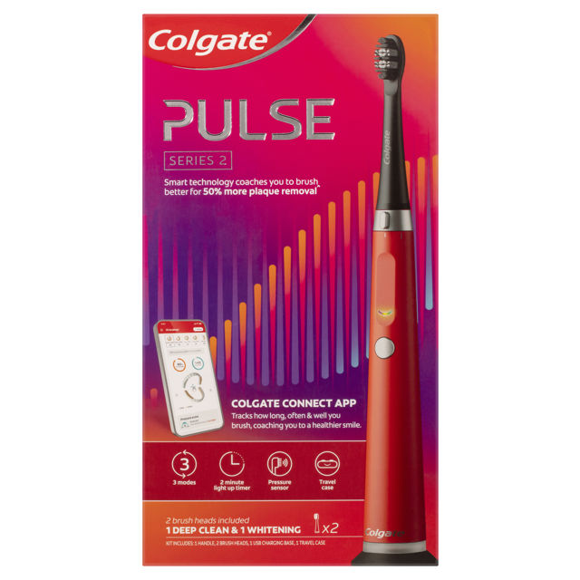 Colgate Electric Toothbrush Series 2 Pulse Deep Clean & Whitening Red
