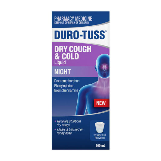 Durotuss Dry Cough & Cold Liquid Night 200ml