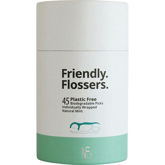 NFCO Friendly Flossers (Bio Dental Picks) Natural Mint 45