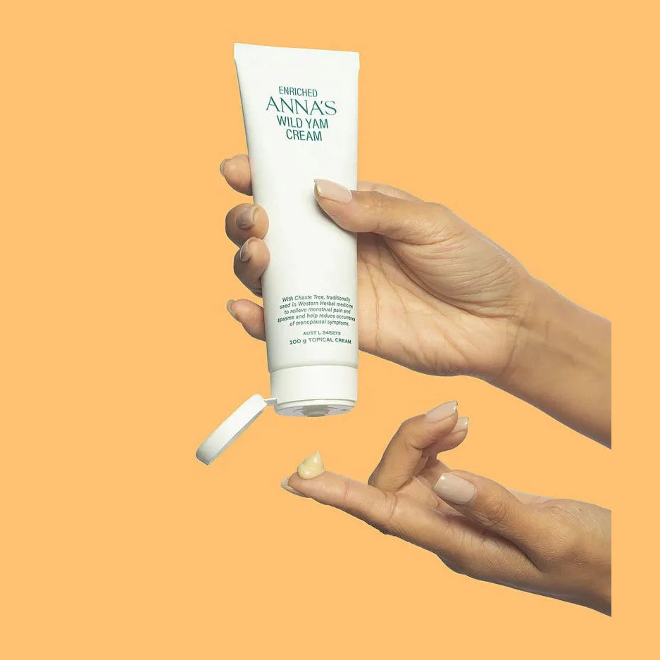Anna's Wild Yam Cream (Her) Menstrual & Menopausal Symptoms 100g Tube
