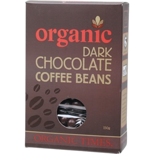 ORGANIC TIMES Dark Chocolate Coffee Beans 150g