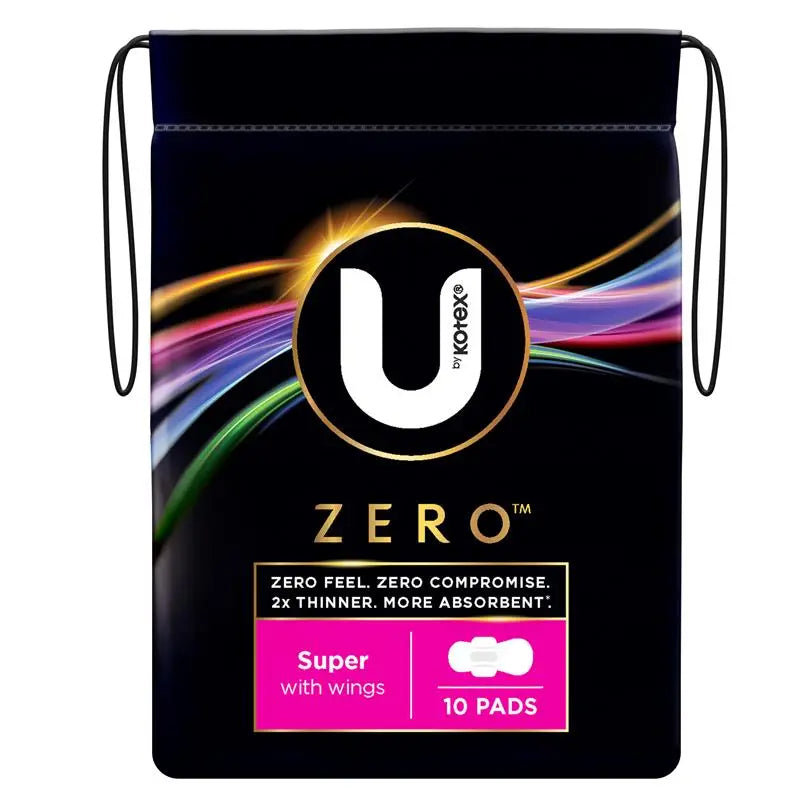 U By Kotex Pad Zero Super Wing 10 Pack Z6