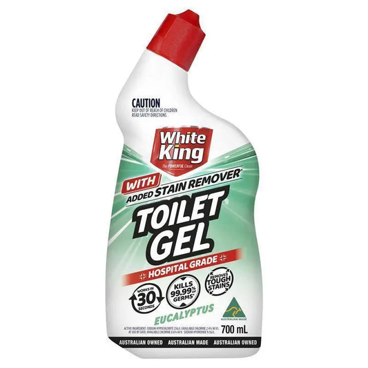 White King Toilet Gel With Stain Remover Eucalyptus 700ml