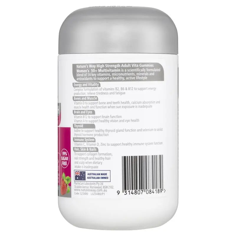 Nature's Way High Strength Adult Vita Gummies Women's 50+ Multivitamin 60 Gummies