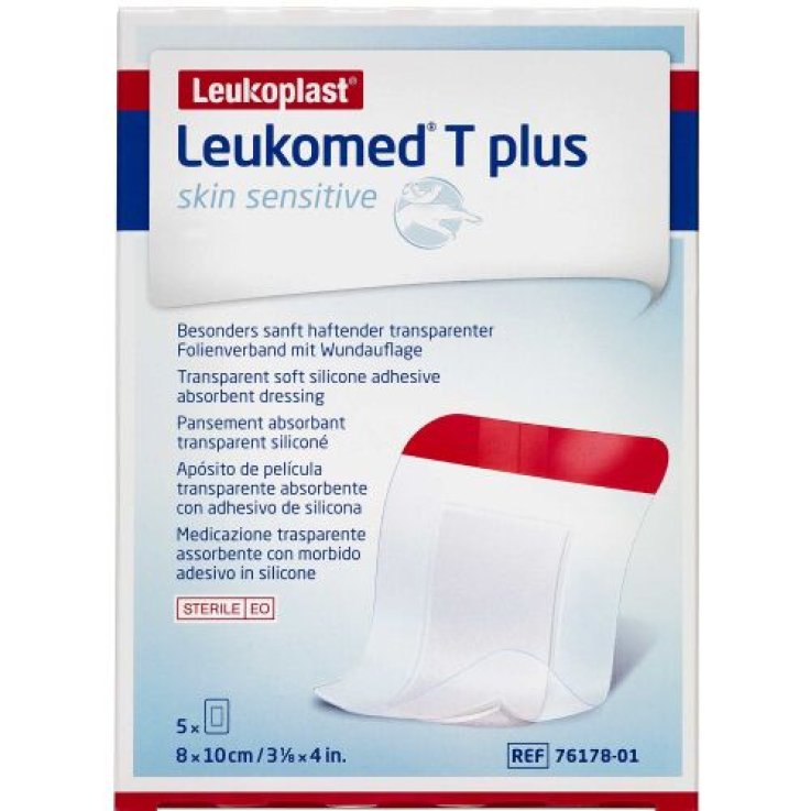 Leukomed T Plus Skin Sensitive Transparent 8cm x 10cm 5PK