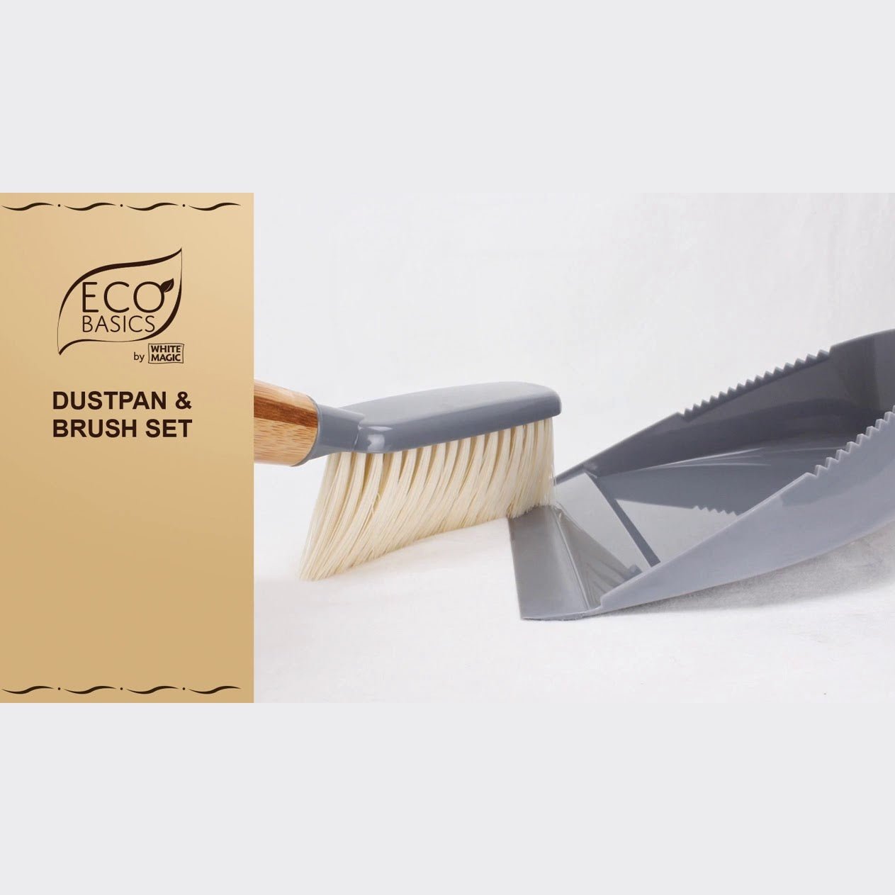 White Magic Eco Basics Dustpan & Brush Set 1Pk (Pack of 3)
