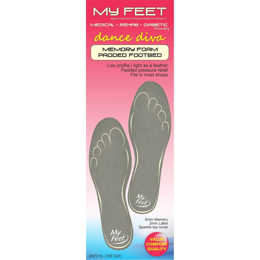 Body Assist My Feet 'dance Diva' Memory Foam Padded Footbeds - One Size