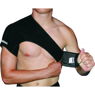 Body Assist Sports Thermal Shoulder Brace Black With Free Stabilizer Strap