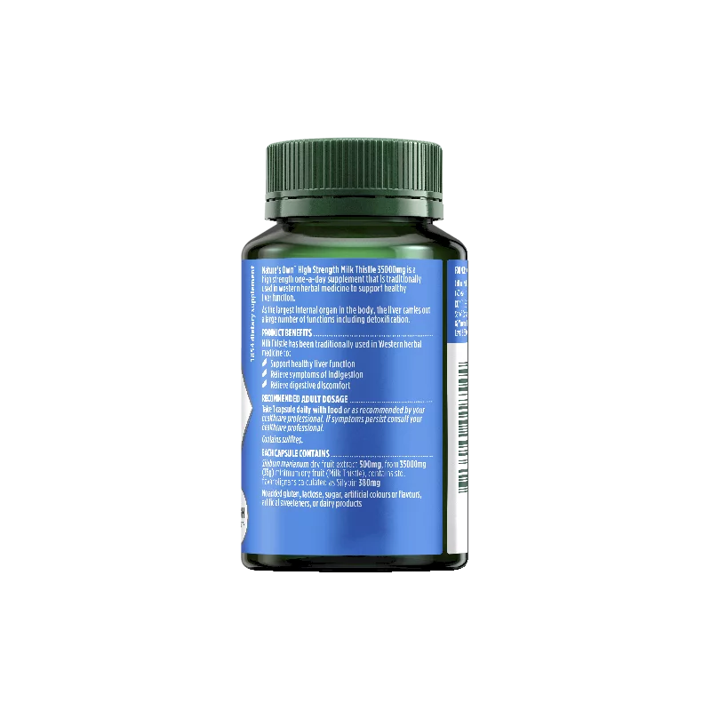 Nature’s Own High Strength Milk Thistle 35000mg 60 Capsules