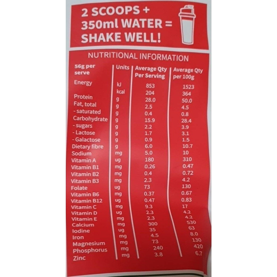 The Lady Shake Coffee 840g