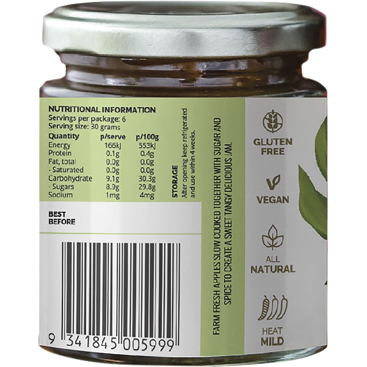TURBAN CHOPSTICKS Jam Apple Chilli 180g
