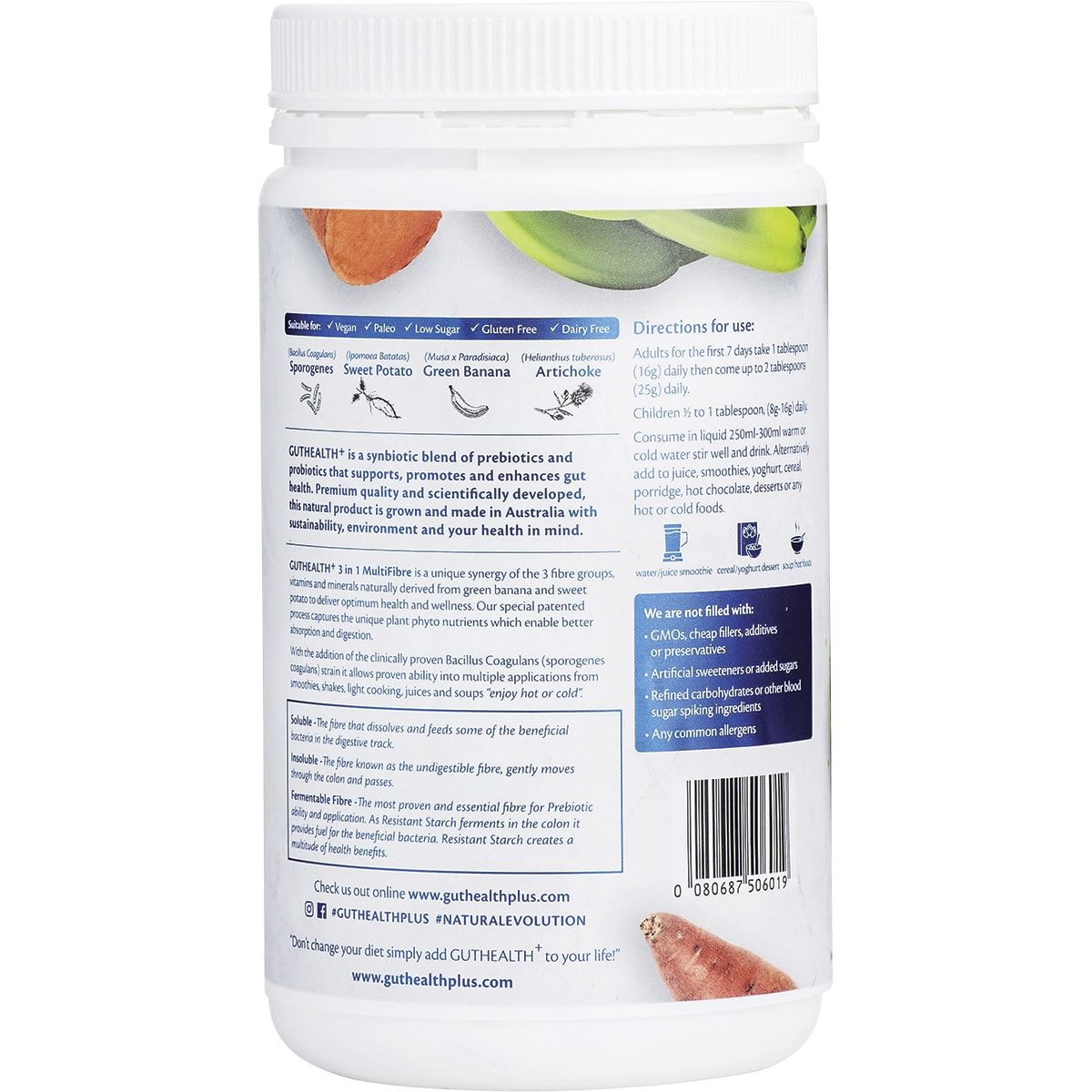 NATURAL EVOLUTION GH+ Prebiotics + Probiotics 3-in-1 Multifibre 800g
