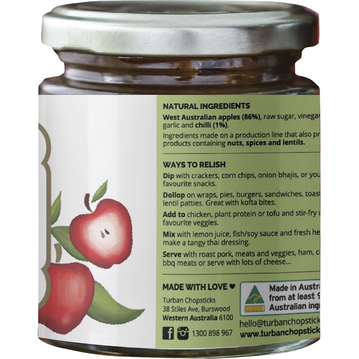 TURBAN CHOPSTICKS Jam Apple Chilli 180g