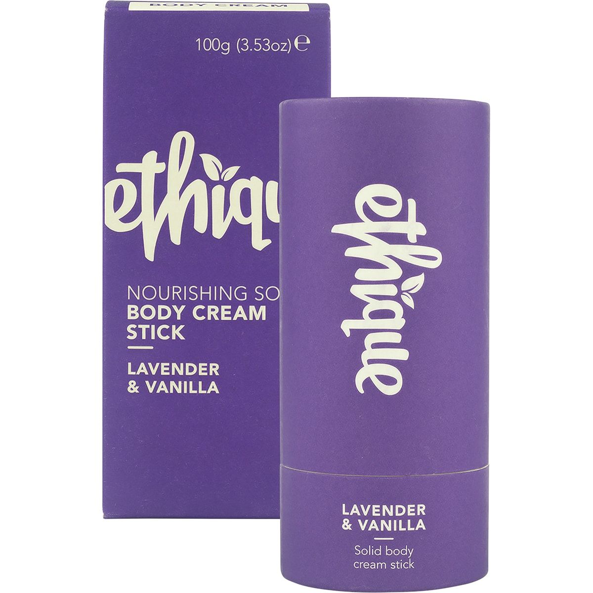 ETHIQUE Solid Body Cream Stick Lavender & Vanilla 100g