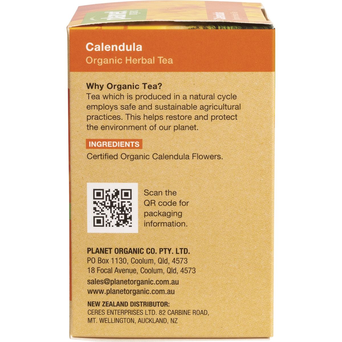 PLANET ORGANIC Herbal Tea Bags Calendula 25
