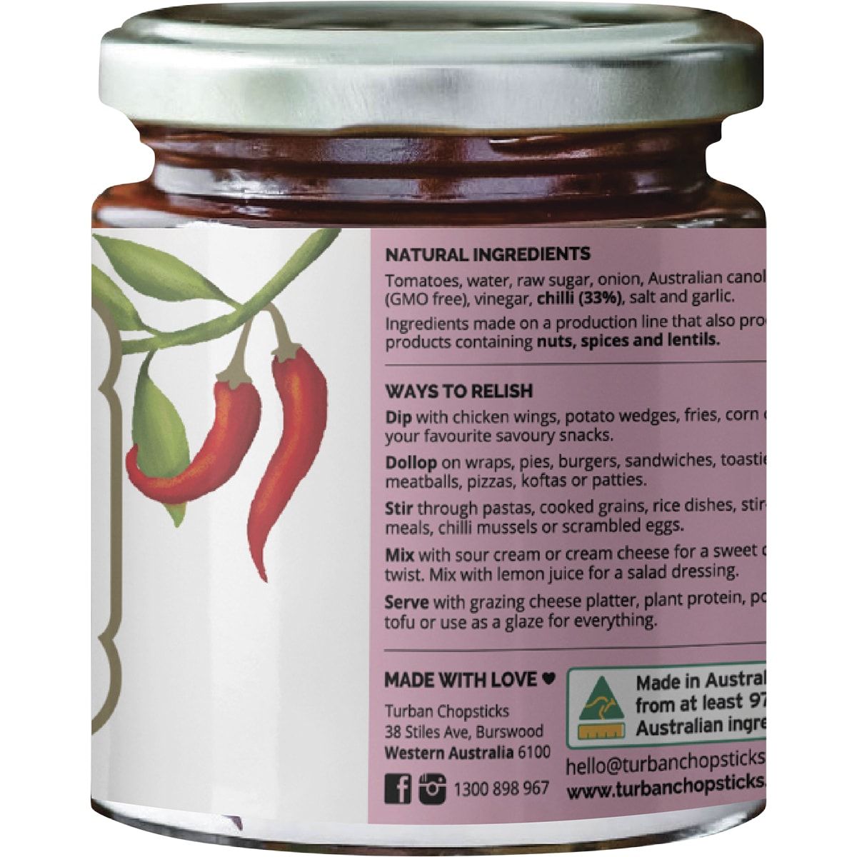 TURBAN CHOPSTICKS Jam Chilli 190g