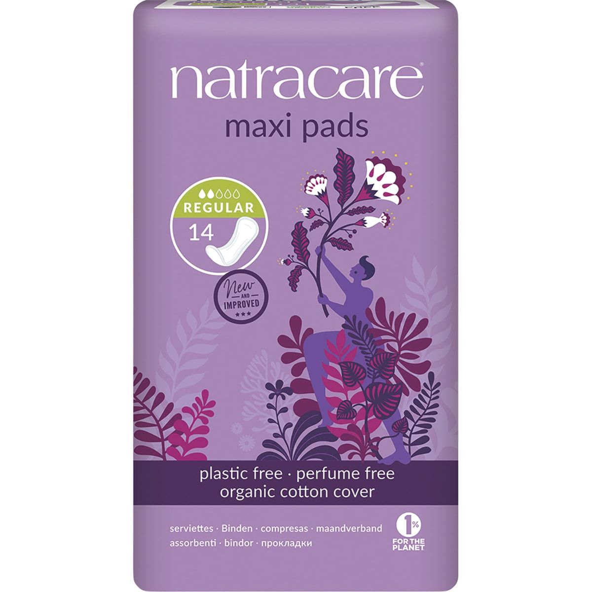 NATRACARE Maxi Pads Regular 14